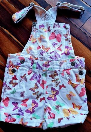 H&m šortky na traky s motýlikmi, h&m,74