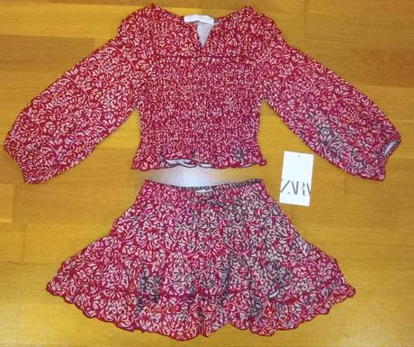 Suprava bluzka+ suknicka, zara,116