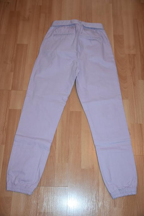 Fialové nohavice na gumičku, 170