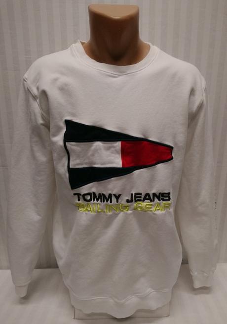 Pánska biela mikina s motívom, tommy hilfiger, m, tommy hilfiger,m