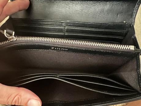 Pinko znackova cierna kozena penazenka, pinko