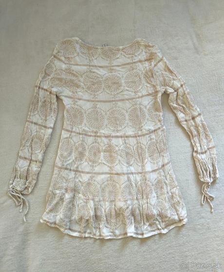 Krémová tunika s mandalami  s/m, amisu,m
