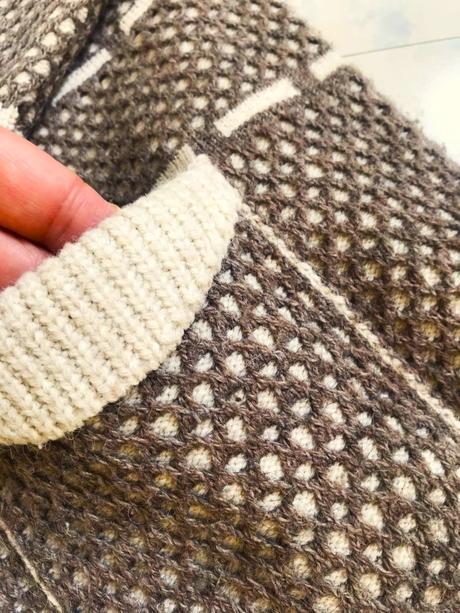 Teplá vlnená svetrová bunda, l