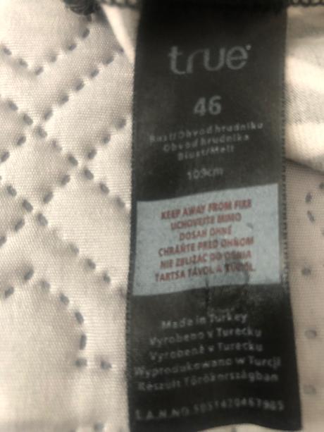 Elastické tričko/minišaty true so 7/8 rukávmi č.46, 46