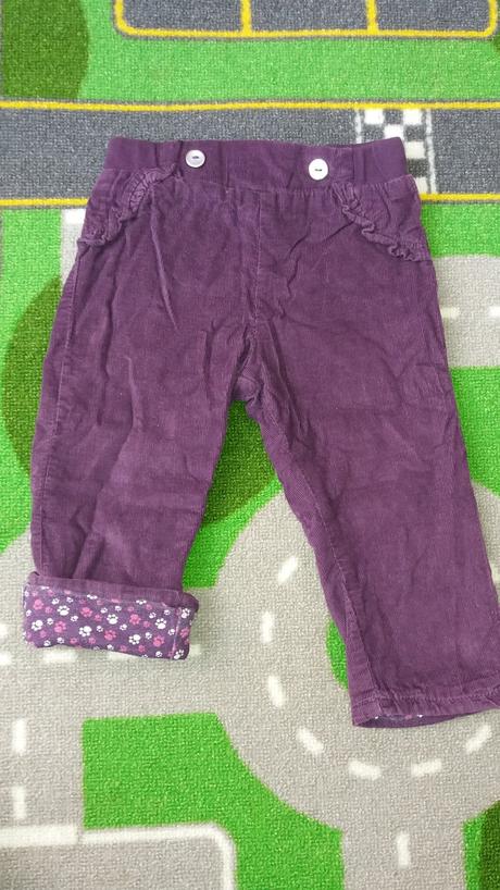 Oteplené podšité menšestrové nohavice, lupilu,74