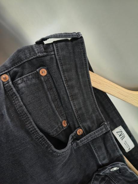Zara elastické sivo čierne skinny l-xl, zara,l