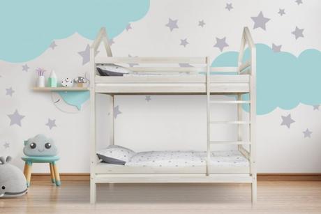 Drevená poschodová posteľ domček,rôzne veľkosti, šírka (cm): 90,dĺžka (cm): 200