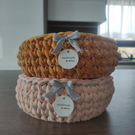 Háčkované darčekové košíky,