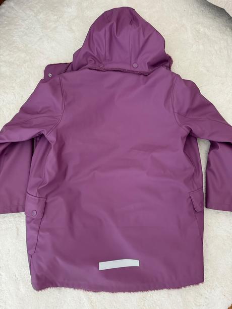 Nepremokavý, teplý kabátik s kožušinkou, lindex,140