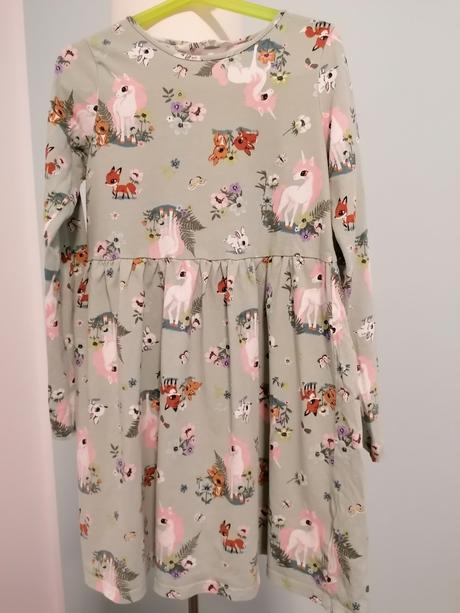 Krásne šatičky s motívom zvieratiek, h&m,134