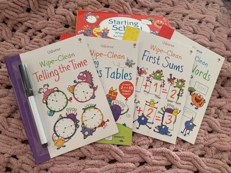 Usborne starting school wipe clean activity pack,