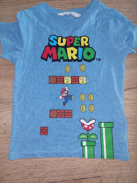 Krásne tricko super mario, h&m,104