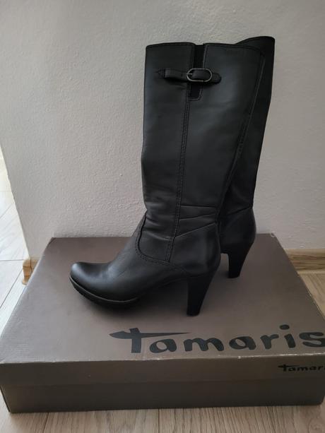 Kožené čižmy tamaris v.37 - nové, tamaris,37