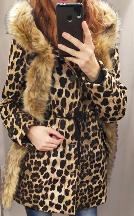 Leopardia bunda s kožušinou, m