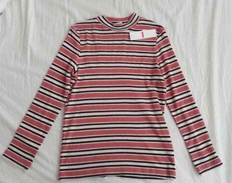 Pásikový rebrovaný pulovrik, lindex,122