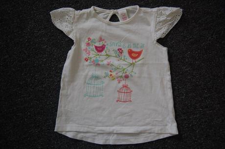 Šaty a tričko s vtáčnikom, baby club,86