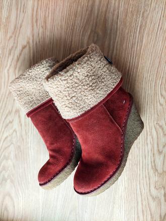 Tommy hilfiger kožené čižmy na platforme 36, tommy hilfiger,36