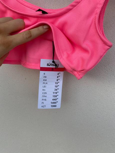 Neónový podprsenkový top, sinsay,xs