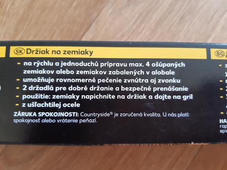 Držiak na grilovanie zemiakov, 