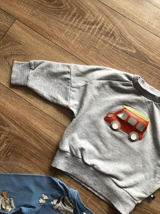 Piskací sveter + tričko lindex, 86–98