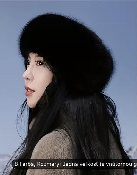 Zimná celenka z umelej kozusiny,