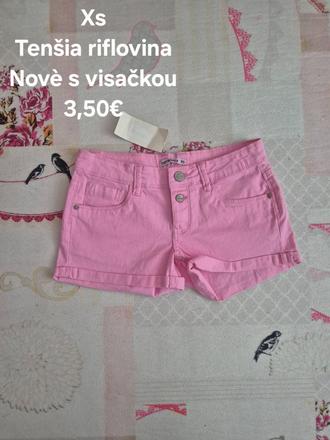Ružové šortky, terranova,xs