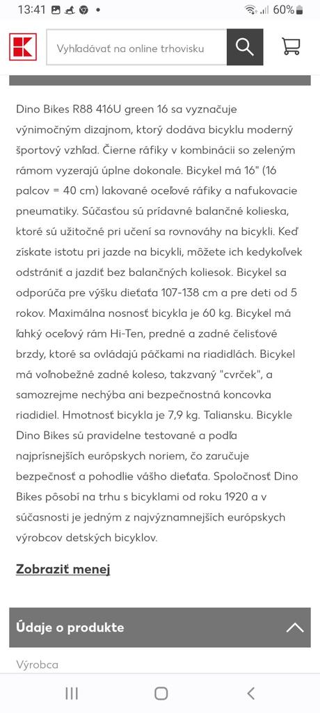 Dino bikes veľ.16, dino bikes,16