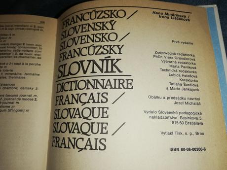 Francúzsko- slovenský slovník, 