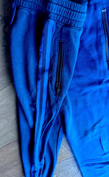 Tepláky s prúžkami po bokoch, h&m,158
