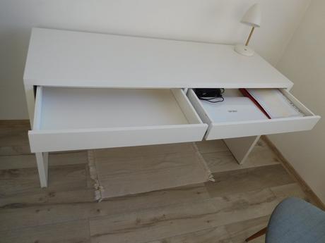 Stol písací biely  142 x 50 cm + stolička pevná,, 