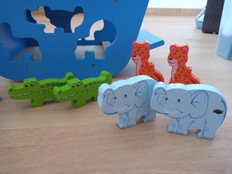 Drevená vkladačka noemova archa, 