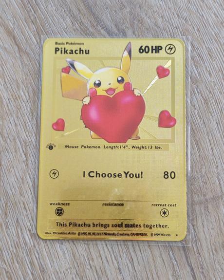 Kovová pokémon karta, 
