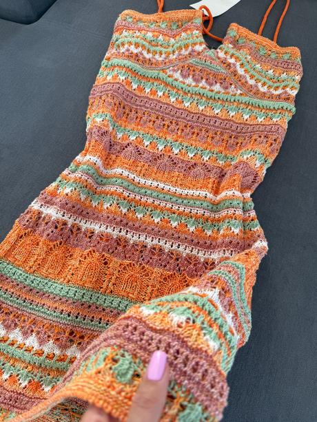 Zara letné háčkované šaty, zara,l