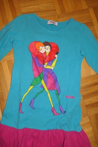 Moschino original krasne dievcenske saty top 140, moschino,140