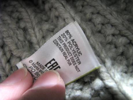 Pletená čiapka s kožušinkou, 56