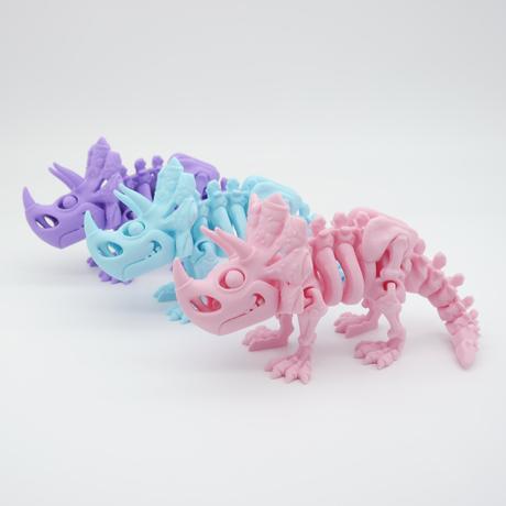 Triceratops dinosaurus flexi 3d tlačená figúrka,