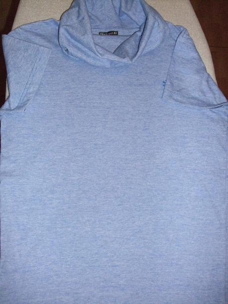 Melírovomodré tričko so šálovým golierom next, next,140