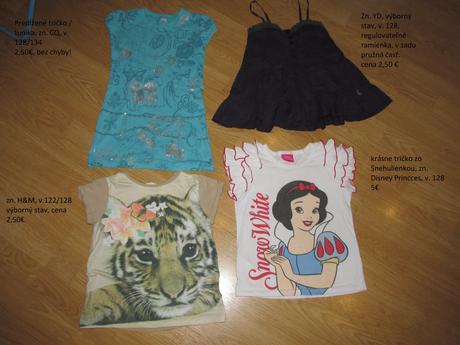 Dievčenské tričká v. 128, h&m,128