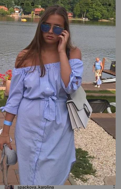 Letne pruhovane saty s/m, m