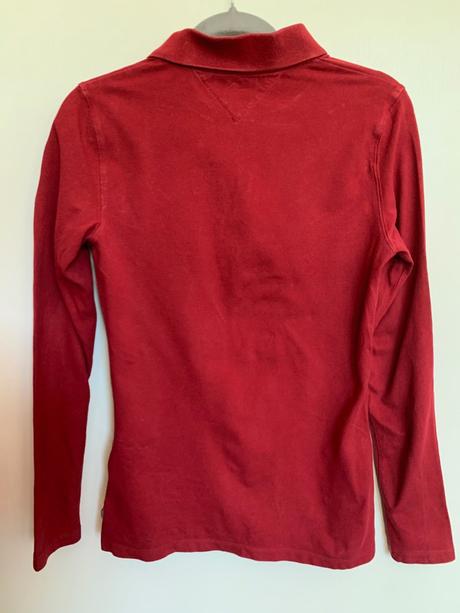 Tommy hilfiger bordová polokošeľa s dlhým rukávom, tommy hilfiger,m