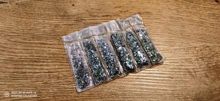 Hot fix - crystal ab - mix veľkostí (2 - 4,8 mm) -, 