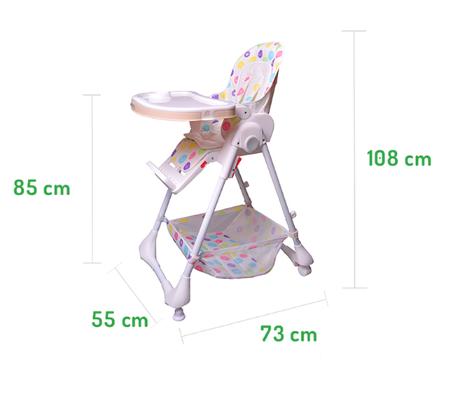 Jedálenský stolček  - biely, eco toys