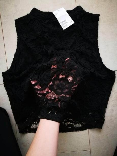 Cipkovany top, h&m,l