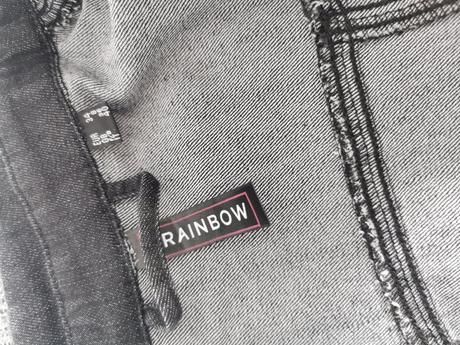 Džínsové čierne denim šaty rainbow, bonprix,s