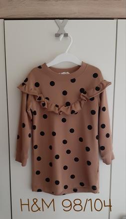 Predĺžená mikinka/šatky h&m 98/104, h&m,98