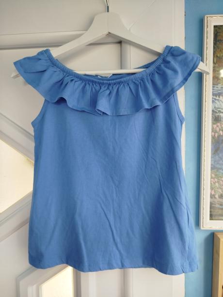 Modrý top 140/146, bonprix,140