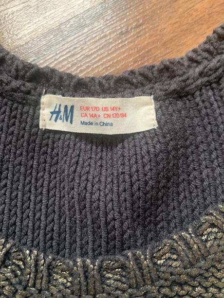 Metalicky sveter, h&m,170