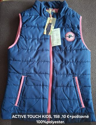 Dievčenská tmavomodrá vesta -active touch., active,158