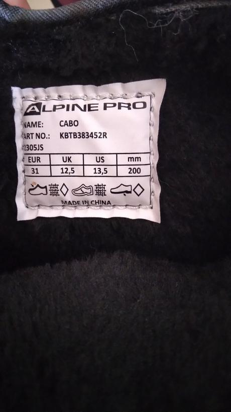 Snehule čižmy ako nové, alpine pro,31