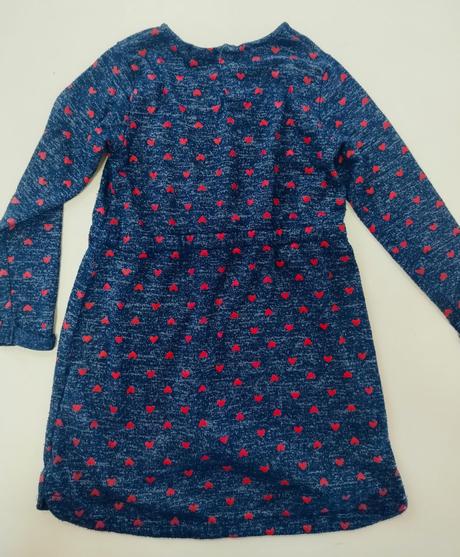 Úpletové šaty so srdiečkami, lupilu,116